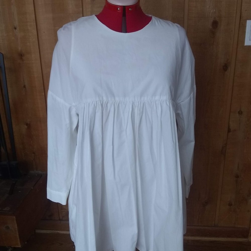 White Cotton Zara Baby doll dress